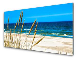 Panou sticla bucatarie Ocean Beach Peisaj Maro Albastru