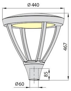 LED Lampă de exterior PARK PLUS LED/60W/230V 4000K