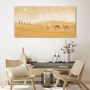 Tablou sticla Sun Desert Animals