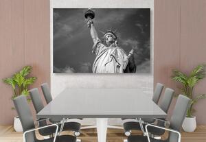 Tablou Statuie libertății în design alb-negru