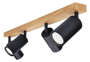 Brilagi - Spot SELE 4xGU10/30W/230V negru/decor stejar