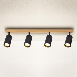Brilagi - Spot SELE 4xGU10/30W/230V negru/decor stejar