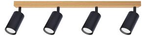 Brilagi - Spot SELE 4xGU10/30W/230V negru/decor stejar