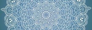 Tablou Mandala meditativă pe un fundal albastru