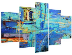 Tablou - pictură abstractă în ulei (150x105 cm)