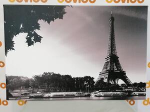 Tablou Parisul de toamnă în design alb-negru