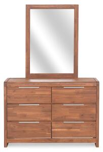 Oglinda pentru comoda, Torres, L.72 l.2 H.100, lemn de salcam/sticla, culoare nuc