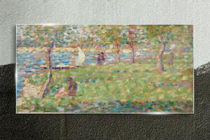 Tablou sticla Insula picturii Seurat