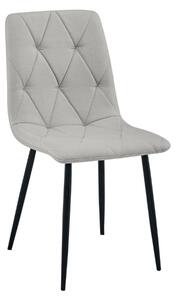 Scaun gri LIBRA PLATINUM GREY cu picioare negre