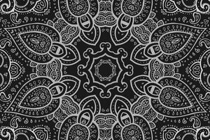 Tablou Mandala cu motiv indian în design alb-negru