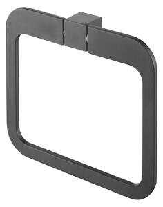 BISK Erga Futura, suport inel pentru prosoape, negru mat, ERG-02969