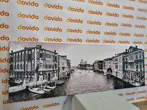 Tablou canalele celebre în Veneția în disign alb-negru