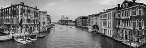 Tablou canalele celebre în Veneția în disign alb-negru
