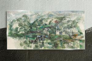 Tablou sticla La Waters Edge Cézanne