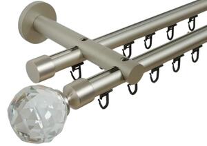 Galerie metal dubla PICIOR UNIVERSAL TEAVA PROFIL - KULA CRISTAL19/19 - CROM MAT