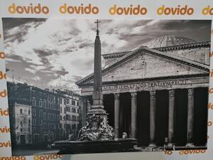 Tablou bazilica romană în design alb-negru