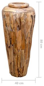 Vază decorativă, 40 x 80 cm, lemn masiv de tec