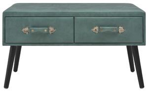 Banchetă cu sertare, 80 cm, verde marin, piele ecologică