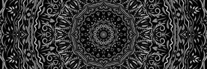 Tablou Mandala în stil vintage în design alb-negru