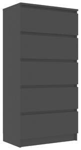 Servantă cu sertare, negru, 60 x 35 x 121 cm, PAL