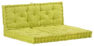 Perne canapea din paleți, 2 buc., verde, bumbac