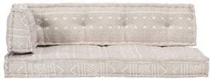 Pernă pentru canapea din paleți, maro deschis, textil, petice