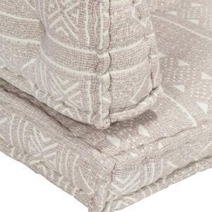 Pernă pentru canapea din paleți, maro deschis, textil, petice