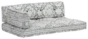 Pernă pentru canapea din paleți, gri deschis, textil, petice