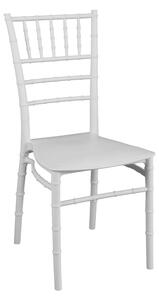 Scaun de gradina Tiffany plastic PP alb 42x40x89 cm