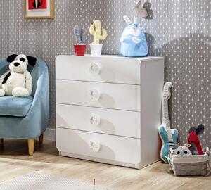Comoda cu 4 sertare, pentru camera copii, colectia Baby Cotton