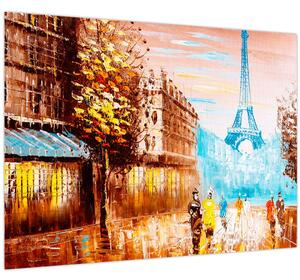 Tablou - Vremea ploioasă și Turnul Eiffel (70x50 cm)