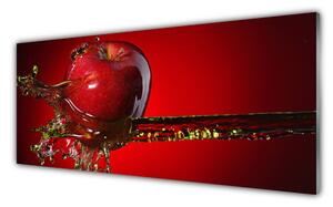 Tablou pe sticla Apple a apei Bucătărie Roșu