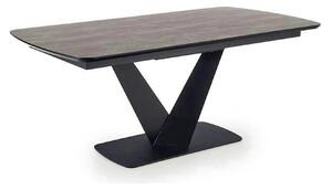 Masa extensibila MDF VINSTON, gri inchis/negru, 180/230x95x76 cm