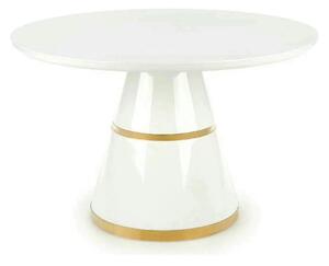 Masa rotunda 120 VEGAS, alb/auriu, MDF/metal