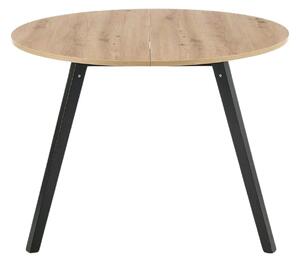 Masa rotunda extensibila bucatarie RUBEN, stejar artisan/negru, 102/14