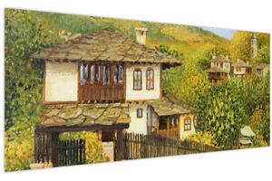 Tablou - Cabane în timpul verii (120x50 cm)