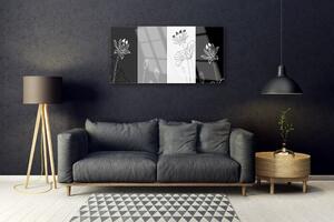 Tablouri acrilice Abstract Art Gri Alb Negru