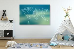 Tablou harta lumii stilizată