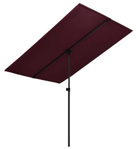Umbrelă de soare de exterior stâlp aluminiu roșu bordo