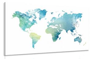 Tablou harta lumii în design de acuarelă