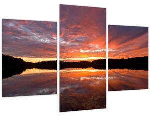 Tablou - Apus de soare peste lac (90x60 cm)