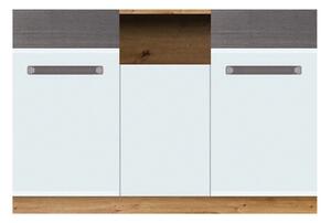 Comoda Martin, gri/alb, PAL, 135x90x43 cm