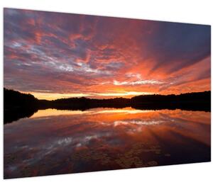 Tablou - Apus de soare peste lac (90x60 cm)