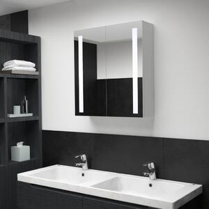 Dulap de baie cu oglindă și LED, 60 x 14 x 62 cm