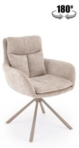 Scaun rotativ K495, bej/casmir, stofa/metal, 60x65x87 cm