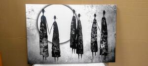 Tablou femeile africane în design alb-negru