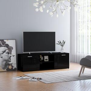 Comodă TV, negru extralucios, 120 x 34 x 37 cm, PAL