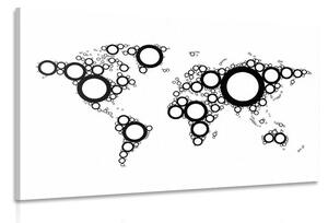 Tablou harta lumii formată din cercuri