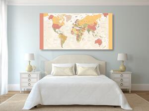 Tablou harta lumii detaliata
