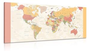 Tablou harta lumii detaliata